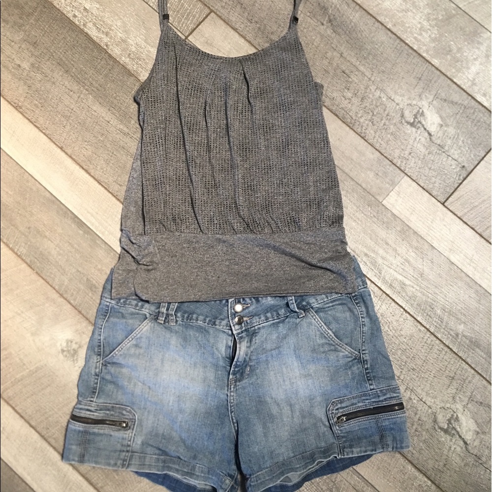 Calvin Klein bunch of jean shorts and top